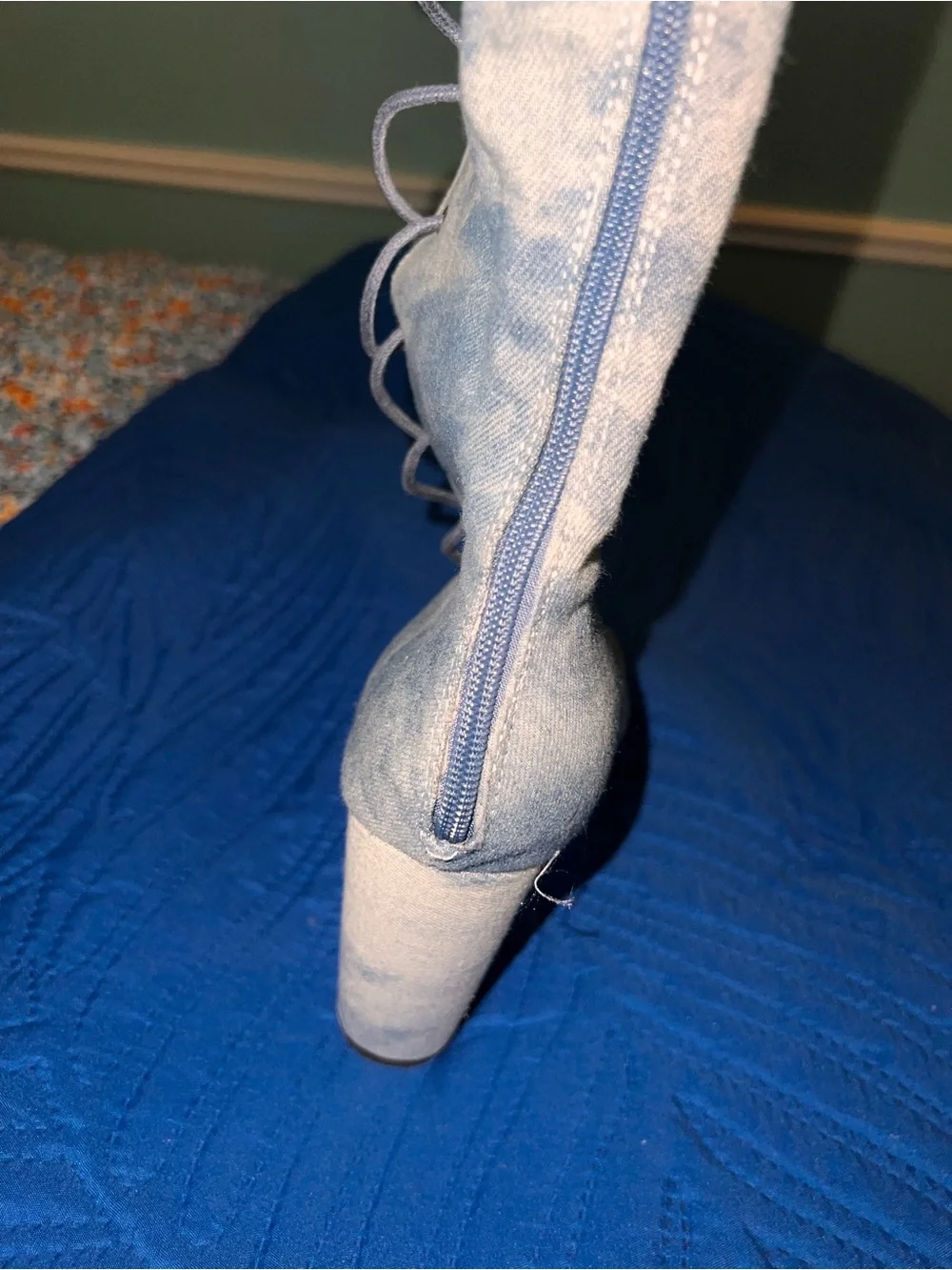 Fashion Nova Living Legacy Over-the-Knee Boots 👢🩵